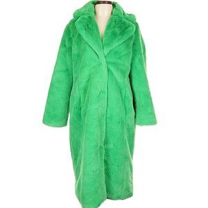 Girlfriend Material Kai Faux Fur Coat in Green
